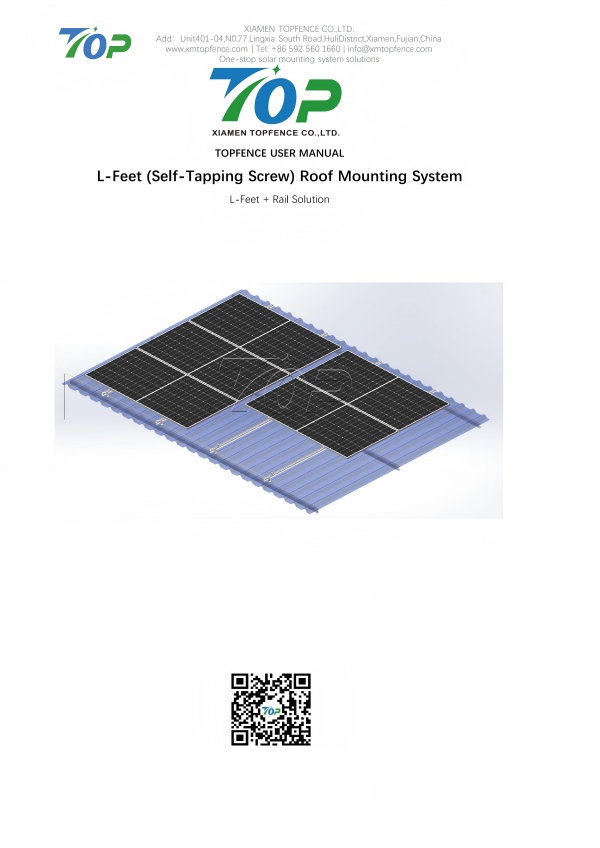 Manual de utilizare Topfencesolar L-Feet System