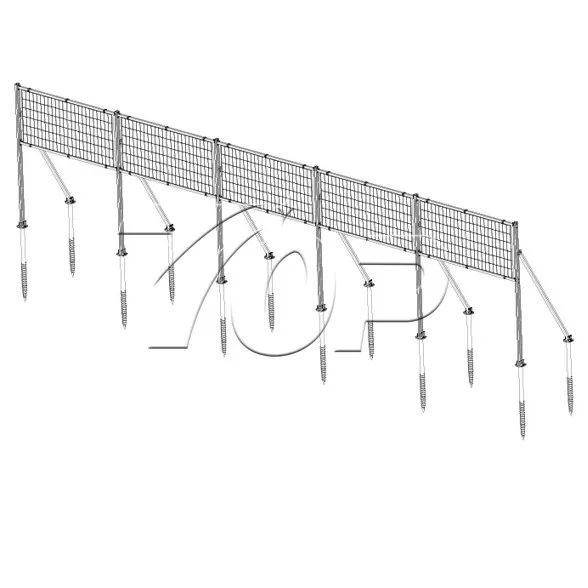 Sistem de suport solar vertical panou agricol bifacial