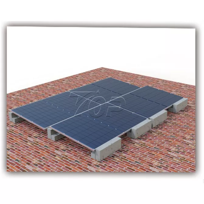 Sistem de montaj solar pentru acoperiș plat cu balast