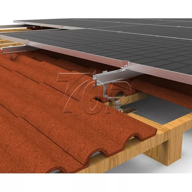 Montaj solar pentru acoperiș cu țiglă