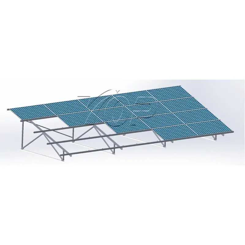 Sistem de montaj solar triunghiular pentru acoperisuri metalice